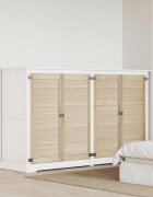 vidaXL Врата за шкаф с врата 4 бр. Натурално 110 x 495 см