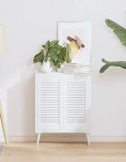 vidaXL Врати за шкафове Louvred Design 2 бр. бели 615x295 см