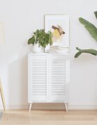 vidaXL Врати за шкафове Louvred Design 2 бр. бели 69x295 cm