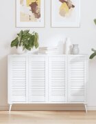 vidaXL Врати за шкафове Louvred Design 4 бр. бели 69x295 см
