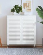 vidaXL Врати за шкафове решетен дизайн 2 бр бял 993x494 см бор масив