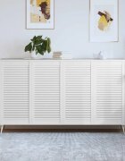 vidaXL Врати за шкафове решетен дизайн 4 бр бял 993x494 см бор масив