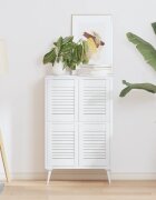 vidaXL Врати за шкафове с лустросан дизайн 4 бр. бели 395x295 см