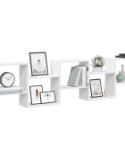 vidaXL Wall Cube Shelf 5 Compartments White Engineered Wood