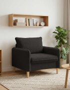 vidaXL XL фотьойл Черно Букле