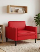 vidaXL XL кресло Червено Изкуствена кожа