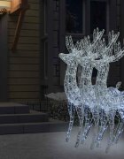 vidaXL XXL Акрилни коледни елени 250 LED 3 бр 180 см студено бяло
