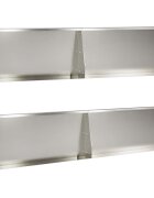 vidaXL Задържащи стени 4 бр. 100 x 12 x 50 см Неръждаема стомана