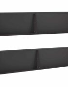 vidaXL Задържащи стени 4 бр. 100 x 12 x 50 см Стомана Черно
