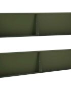 vidaXL Задържащи стени 4 бр. 100 x 12 x 50 см Стомана Маслиненозелено