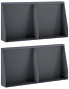 vidaXL Задържащи стени 4 бр. 40 x 12 x 30 см Стомана Антрацит