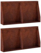 vidaXL Задържащи стени 4 бр. 40 x 12 x 40 см Кортенова стомана