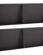 vidaXL Задържащи стени 4 бр. 60 x 12 x 30 см Стомана Черно