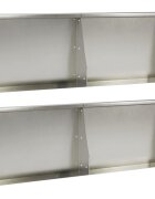 vidaXL Задържащи стени 4 бр. 60 x 12 x 40 cm Неръждаема стомана