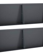 vidaXL Задържащи стени 4 бр. 60 x 12 x 50 см Стомана Антрацит