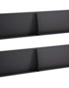 vidaXL Задържащи стени 4 бр. 80 x 12 x 40 см Стомана Черно