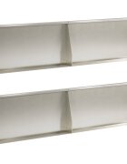 vidaXL Задържащи стени 4 бр. 80 x 12 x 50 см Неръждаема стомана