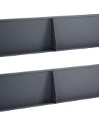 vidaXL Задържащи стени 4 бр. 80 x 12 x 50 см Стомана Антрацит