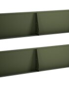 vidaXL Задържащи стени 4 бр. 80 x 12 x 50 см Стомана Маслиненозелено