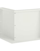 vidaXL Задържащи стени 50 x 50 x 30 см Стомана Бяло