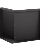 vidaXL Задържащи стени 50 x 50 x 30 см Стомана Черно