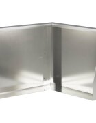 vidaXL Задържащи стени 50 x 50 x 40 cm Неръждаема стомана Сребристо
