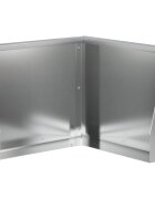 vidaXL Задържащи стени 50 x 50 x 50 cm Поцинкована стомана Сребристо
