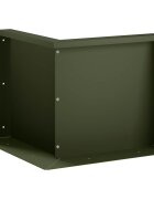 vidaXL Задържащи стени 50 x 50 x 50 cm Стомана Маслиненозелено