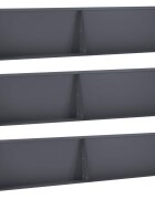 vidaXL Задържащи стени 6 бр. 100 x 12 x 30 см Стомана Антрацит