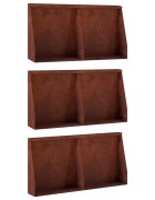 vidaXL Задържащи стени 6 бр. 40 x 12 x 30 см Кортенова стомана