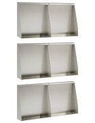 vidaXL Задържащи стени 6 бр. 40 x 12 x 40 см Неръждаема стомана