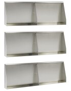 vidaXL Задържащи стени 6 бр. 60 x 12 x 40 cm Неръждаема стомана