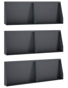 vidaXL Задържащи стени 6 бр. 60 x 12 x 40 cm Стомана Антрацит