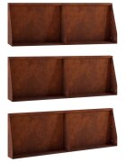 vidaXL Задържащи стени 6 бр. 60 x 12 x 50 см Кортенова стомана