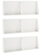 vidaXL Задържащи стени 6 бр. 60 x 12 x 50 см Стомана Бяло
