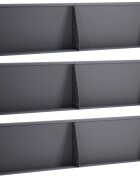 vidaXL Задържащи стени 6 бр. 80 x 12 x 30 см Стомана Антрацит