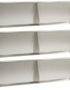 vidaXL Задържащи стени 6 бр. 80 x 12 x 40 см Неръждаема стомана