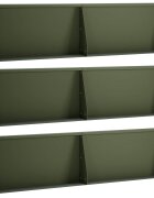 vidaXL Задържащи стени 6 бр. 80 x 12 x 50 см Стомана Маслиненозелено