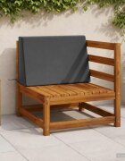 vidaXL Задна възглавница SOEST 100% полиестер Антрацит 60 x 20 x 40 cm