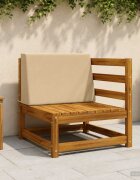 vidaXL Задна възглавница SOEST 100% полиестер Бежово 60 x 20 x 40 cm