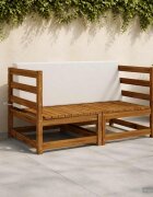 vidaXL Задна възглавница SOEST 100% полиестер Бяло 120 x 20 x 40 cm