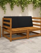 vidaXL Задна възглавница SOEST 100% полиестер Черно 120 x 20 x 40 cm