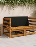vidaXL Задна възглавница SOEST 100% полиестер Черно 120 x 20 x 40 cm