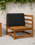 vidaXL Задна възглавница SOEST 100% полиестер Черно 60 x 20 x 40 cm