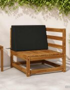 vidaXL Задна възглавница SOEST 100% полиестер Черно 60 x 20 x 40 cm