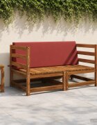 vidaXL Задна възглавница SOEST 100% полиестер Червено 120 x 20 x 40 cm