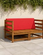vidaXL Задна възглавница SOEST 100% полиестер Червено 120 x 20 x 40 cm
