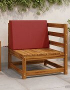 vidaXL Задна възглавница SOEST 100% полиестер Червено 60 x 20 x 40 cm