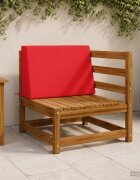vidaXL Задна възглавница SOEST 100% полиестер Червено 60 x 20 x 40 cm