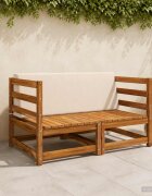 vidaXL Задна възглавница SOEST 100% полиестер Кремаво 120 x 20 x 40 cm